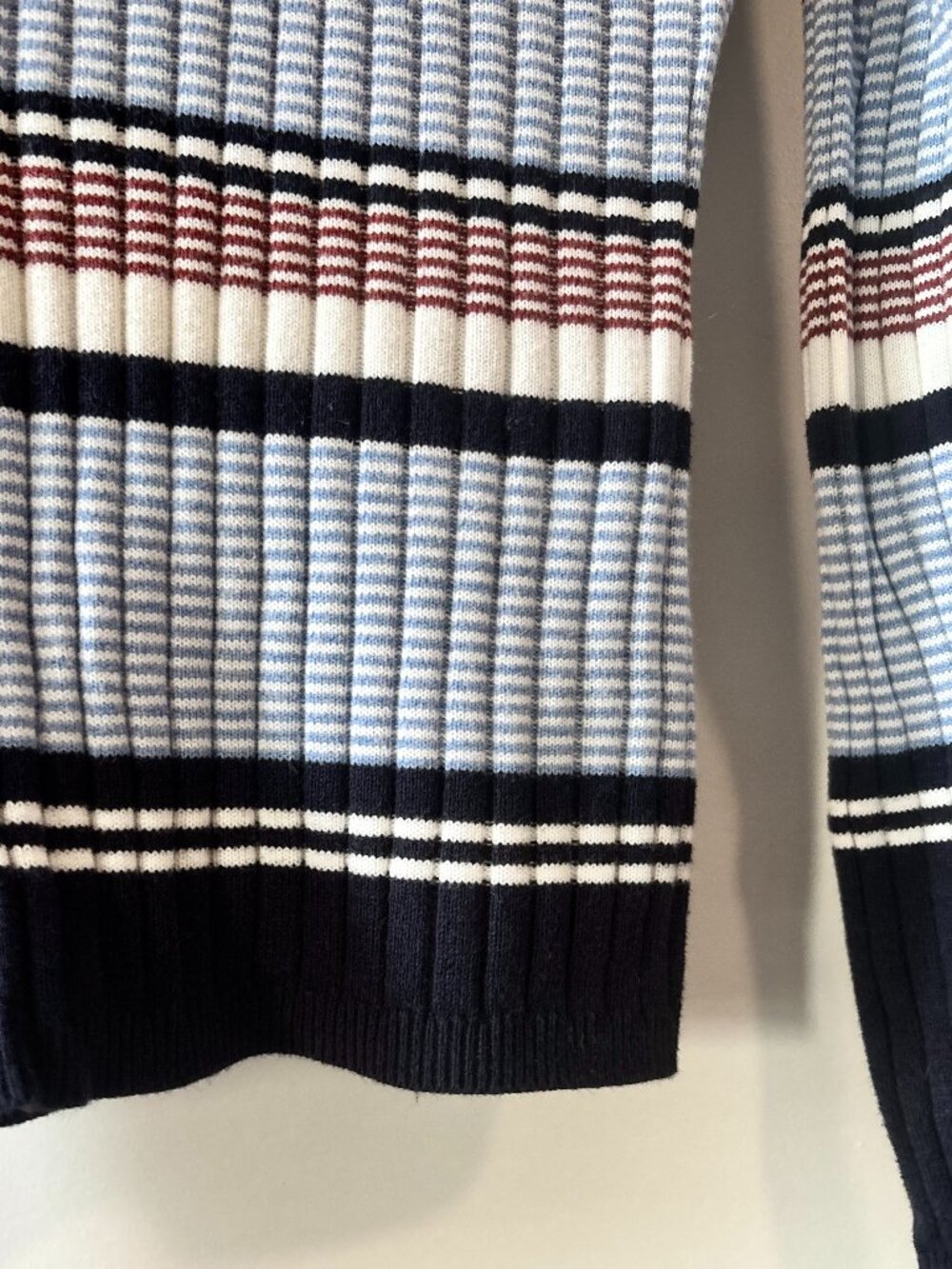 Margaret O'Leary • Striped Ribbed Knit Sweater Long Sleeve Crew Neck Women's XS - Picture 4 of 8